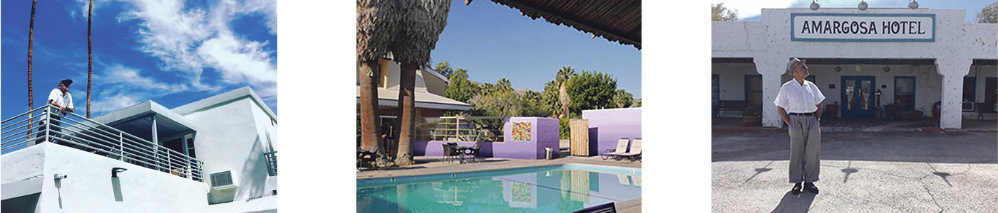 Palms Inn, Twenty Nine Palms, California und Amargosa Opera House und Hotel, Death Valley Junction, California