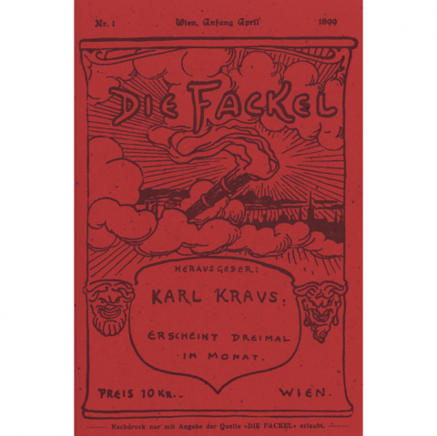 Schon in der ersten Ausgabe der „FACKEL“ wird „eine Trocken- legung des weiten Phrasensumpfes“ als Ziel genannt.<br><br>Fotos: österreichische Akademie der Wissenschaften, Hanser Literaturverlage, Beigestellt