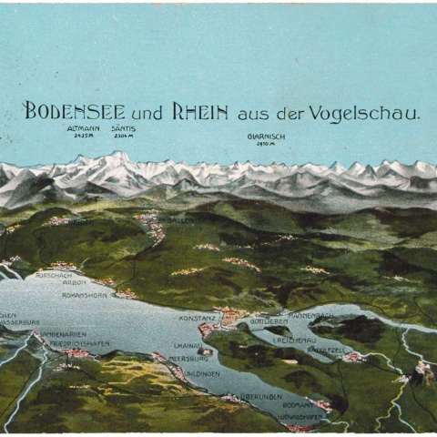 Ansichtskarte des Konstanzer Verlags „Kaiser“ – hergestellt um das Jahr 1912.<br><br>Fotos: Ansichtskarten-Sammlung der Vorarlberger Landesbibliothek, beigestellt