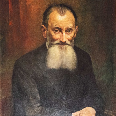 „Zimbapfarrer“ Gebhard Wendelin Gunz, gemalt von Eugen Jussel im Jahr 1951.