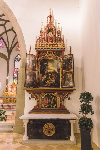 Die Altarflügel gingen während einer Renovierung der Stadtpfarrkirche Feldkirch 1827 verloren. <br><br>Fotos: nadine jochum, rudi benzer