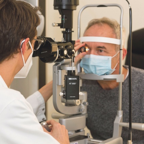 Anfang 2021 ist am Landeskrankenhaus Feldkirch die eigene Makula-Ambulanz eröffnet worden.<br>Fotos: dietmar mathis, Mattias Weissengruber