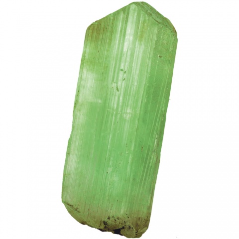 Attraktiv gefärbte Schmuckstein- Varietät des Spodumens: Ein „Hiddenit“ – ein ungeschliffener Einkristall.<br><br>Fotos: Robert Krickl/Arbeitsgemeinschaft „Mineral des Jahres“, Beigestellt