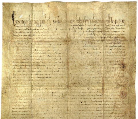 Ausschnitt aus der Urkunde von Papst Innozenz IV. vom 17. September 1249