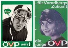 © Österreichische Nationalbibliothek Landtagswahlen 1964 und 1969 1964 und 1969 wird noch recht zurückhaltend geworben, mit Slogans wie „klar“ und „für Vorarlbergs Zukunft“.