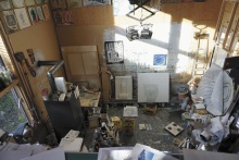  Atelier. Einblick in die Arbeitswelt von Kunstschaffenden. Im Bild das Atelier von Harald Gfader.