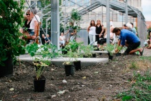 Lustenau: Öffentlicher Grün- und Freiraum inmitten kompakter Siedlungsstruktur.