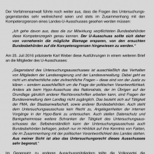 Karl Webers Brief  vom 20. Juli 2016: „Mögliche Blamage ersparen.“