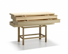 Kommode Schub Weißtanne Eiche, Entwurf: Daan Koch, Basel, Herstellung: Dür Naturholzmöbel, Alberschwende