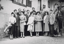 Pool-Exkursion zu den Planseewerken mit Gattinnen im Jahr 1957: H. Bader, A. Doppelmayr, R. Melchiori, J. Pritzl, E. Neururer, R. Amann und W. Hämmerle.<br><br>Fotos: beigestellt