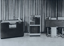 Großcomputer IBM 1401 mit 4 kB Hauptspeicher im VRZ 1965